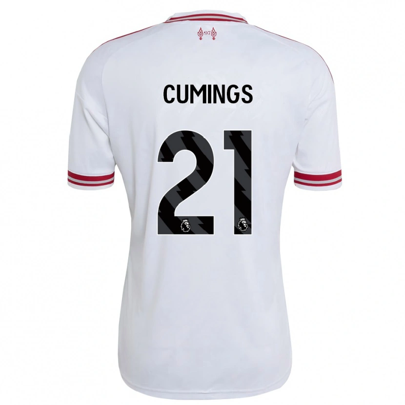 Danxen Kinderen Eartha Cumings #21 Rood Wit Uitshirt Uittenue 2026/27 T-Shirt