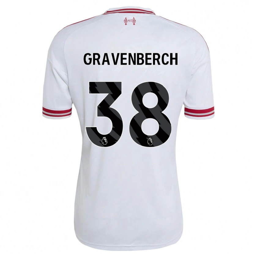 Danxen Kinderen Ryan Gravenberch #38 Rood Wit Uitshirt Uittenue 2026/27 T-Shirt