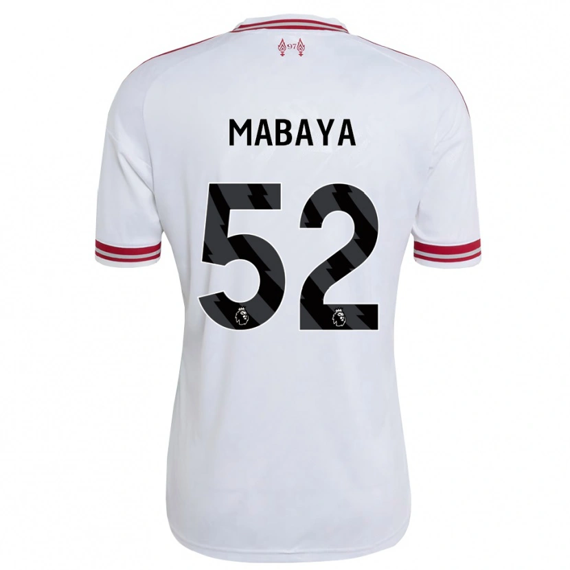 Danxen Kinderen Isaac Mabaya #52 Rood Wit Uitshirt Uittenue 2026/27 T-Shirt