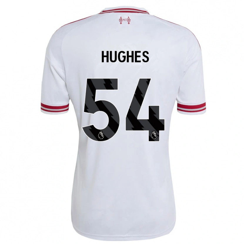 Danxen Kinderen Liam Hughes #54 Rood Wit Uitshirt Uittenue 2026/27 T-Shirt