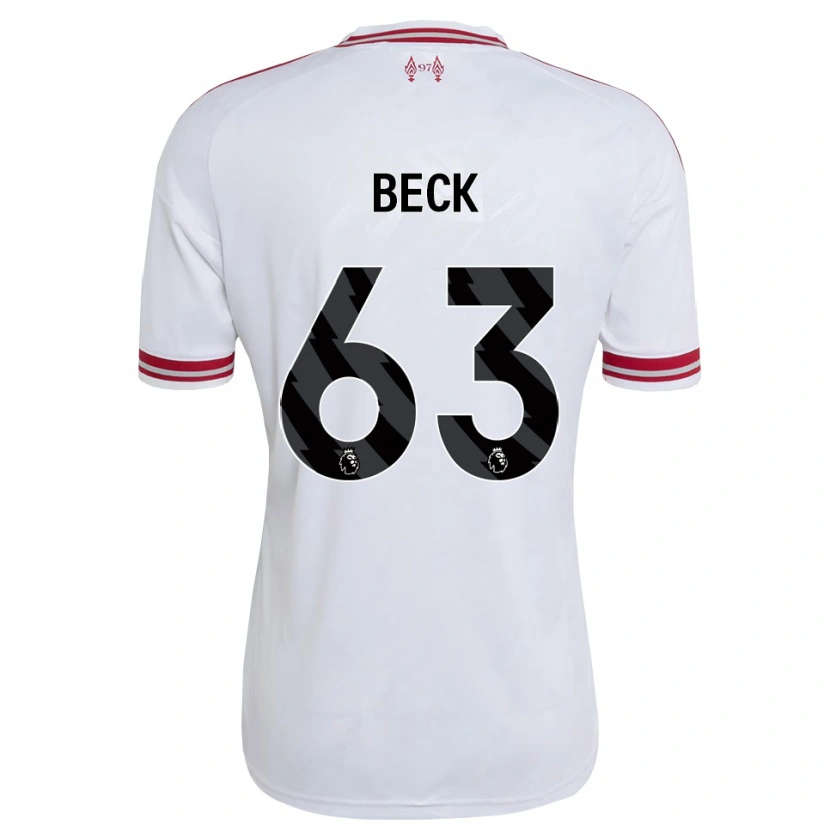 Danxen Kinderen Owen Beck #63 Rood Wit Uitshirt Uittenue 2026/27 T-Shirt