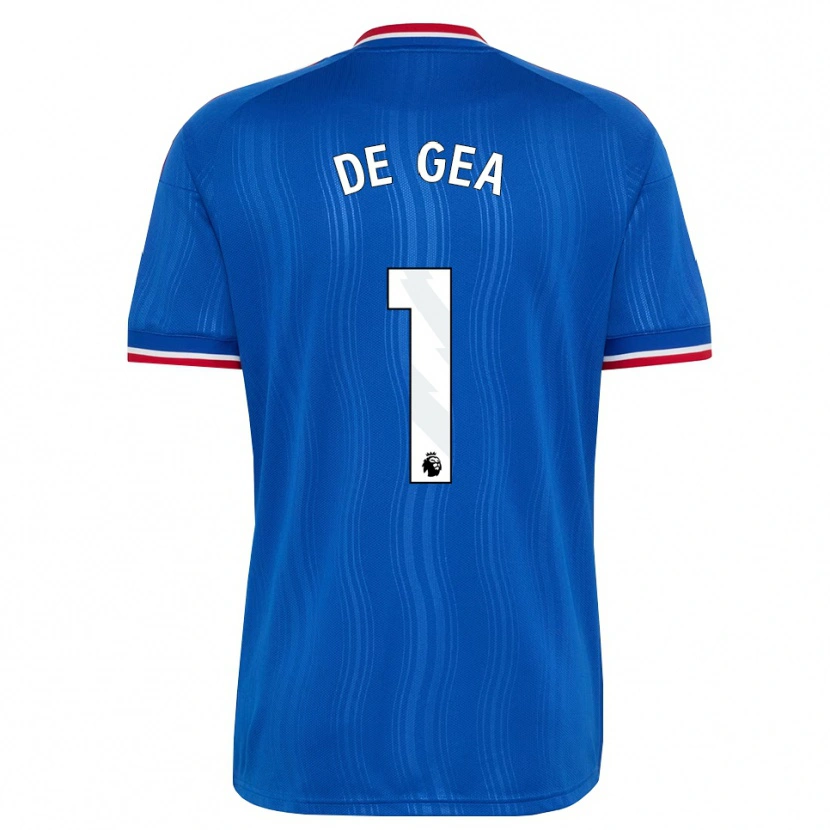 Danxen Kinderen David De Gea #1 Blauw Wit Rood Uitshirt Uittenue 2026/27 T-Shirt