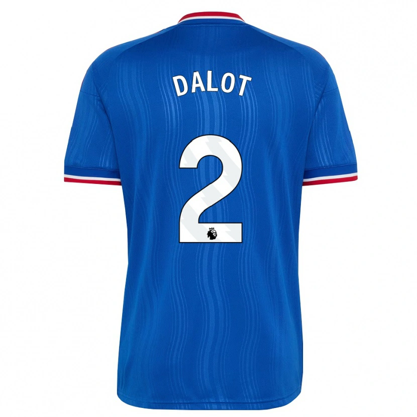 Danxen Kinderen Diogo Dalot #2 Blauw Wit Rood Uitshirt Uittenue 2026/27 T-Shirt