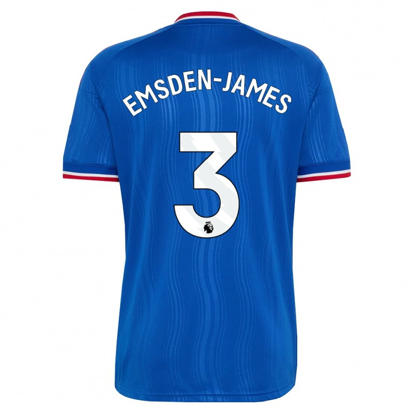 Danxen Kinderen Harley Emsden-James #3 Blauw Wit Rood Uitshirt Uittenue 2026/27 T-Shirt