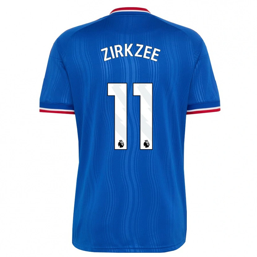 Danxen Kinderen Joshua Zirkzee #11 Blauw Wit Rood Uitshirt Uittenue 2026/27 T-Shirt