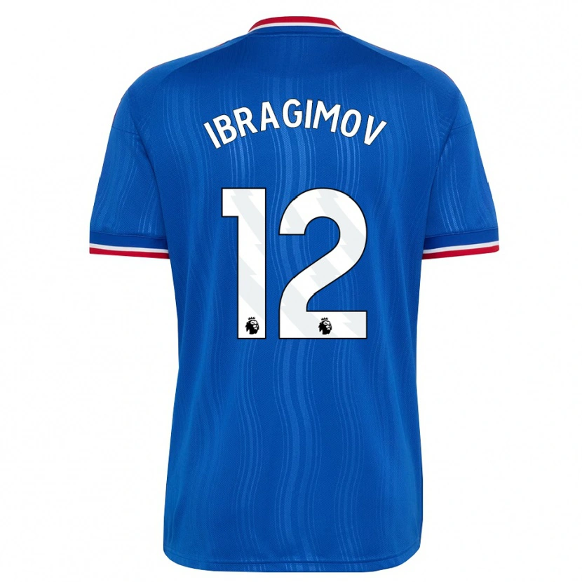 Danxen Kinderen Gazi Ibragimov #12 Blauw Wit Rood Uitshirt Uittenue 2026/27 T-Shirt