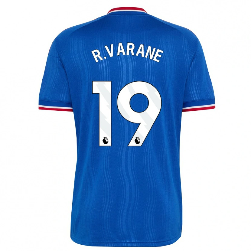 Danxen Kinderen Raphael Varane #19 Blauw Wit Rood Uitshirt Uittenue 2026/27 T-Shirt