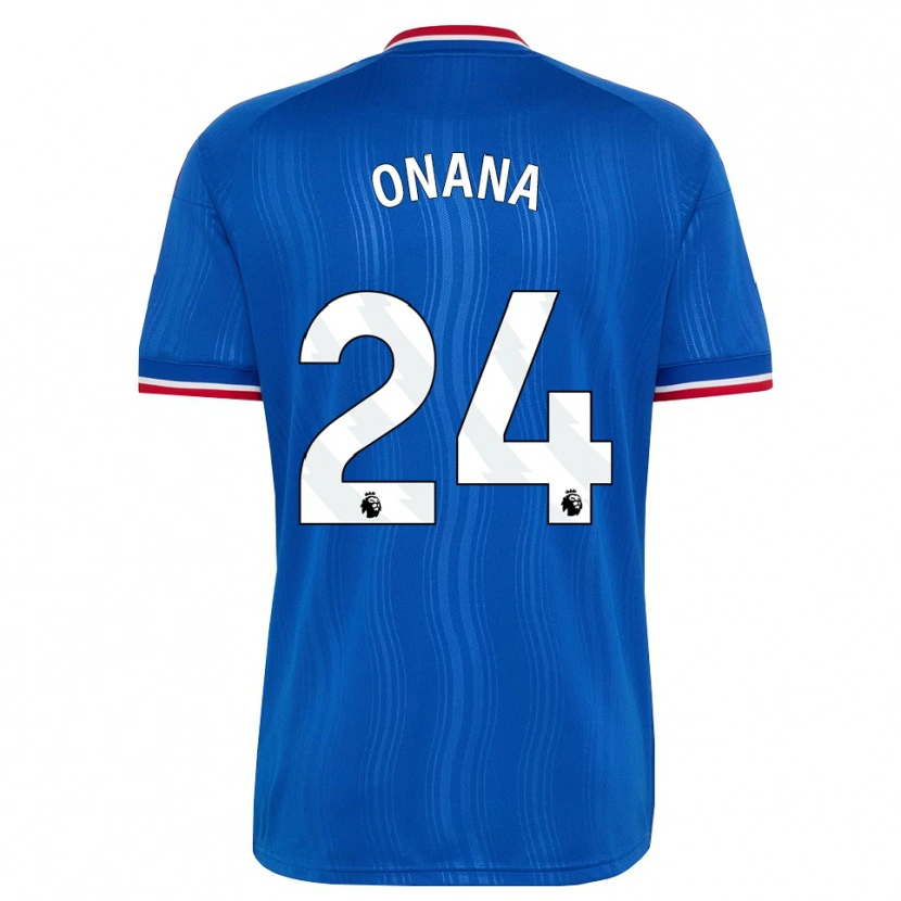 Danxen Kinderen Andre Onana #24 Blauw Wit Rood Uitshirt Uittenue 2026/27 T-Shirt