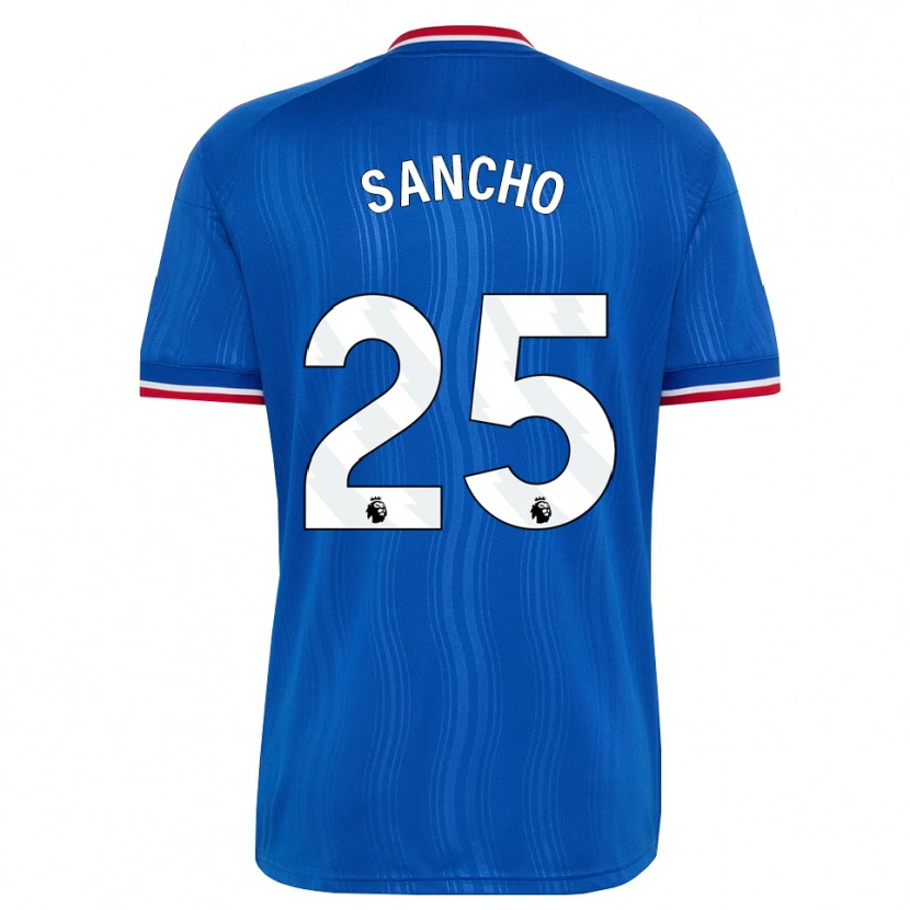 Danxen Kinderen Jadon Sancho #25 Blauw Wit Rood Uitshirt Uittenue 2026/27 T-Shirt