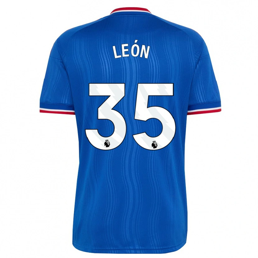 Danxen Kinderen Diego León #35 Blauw Wit Rood Uitshirt Uittenue 2026/27 T-Shirt