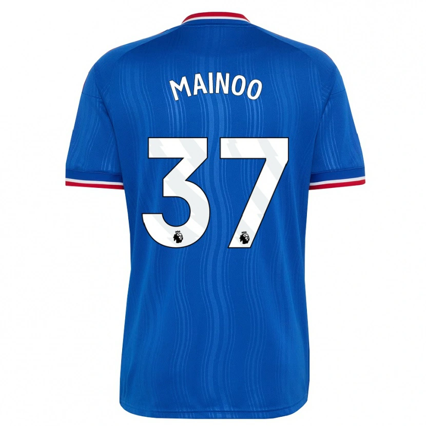 Danxen Kinderen Kobbie Mainoo #37 Blauw Wit Rood Uitshirt Uittenue 2026/27 T-Shirt