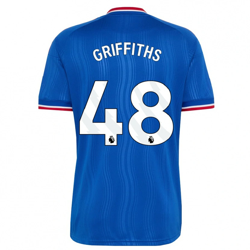 Danxen Kinderen Mared Griffiths #48 Blauw Wit Rood Uitshirt Uittenue 2026/27 T-Shirt