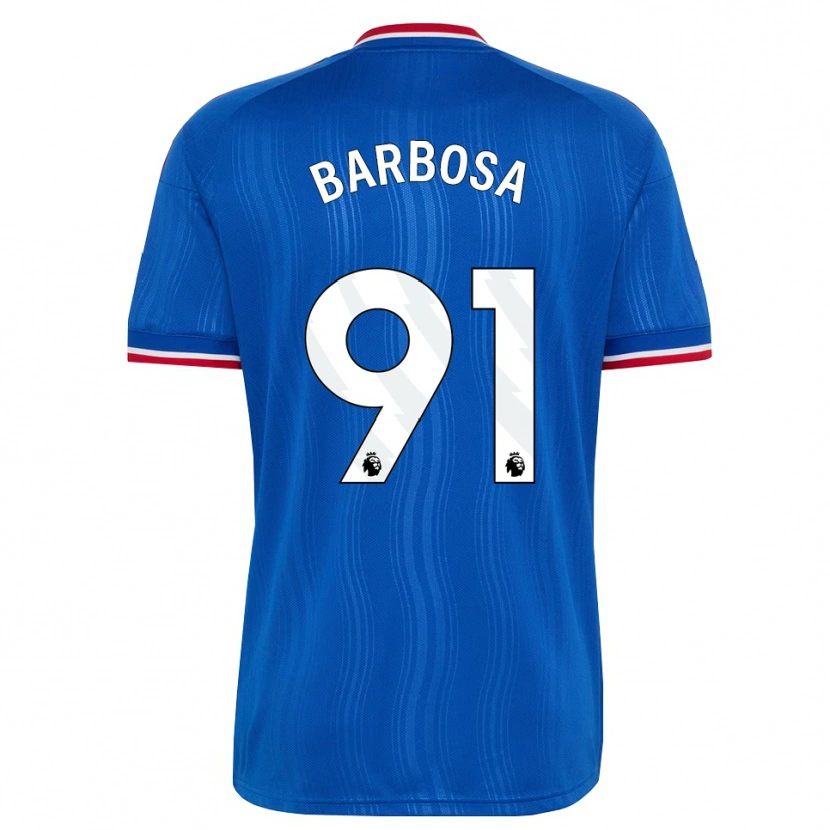 Danxen Kinderen Neithan Barbosa #91 Blauw Wit Rood Uitshirt Uittenue 2026/27 T-Shirt