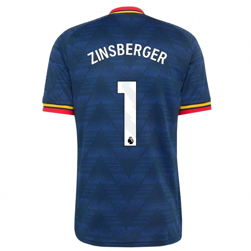 Danxen Kinderen Manuela Zinsberger #1 Middernachtblauw Geel Rood Uitshirt Uittenue 2026/27 T-Shirt