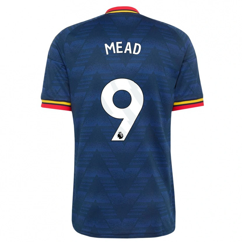 Danxen Kinderen Beth Mead #9 Middernachtblauw Geel Rood Uitshirt Uittenue 2026/27 T-Shirt