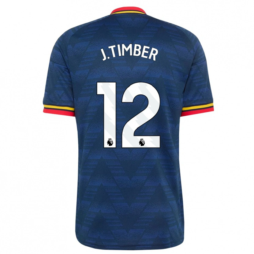 Danxen Kinderen Jurriën Timber #12 Middernachtblauw Geel Rood Uitshirt Uittenue 2026/27 T-Shirt