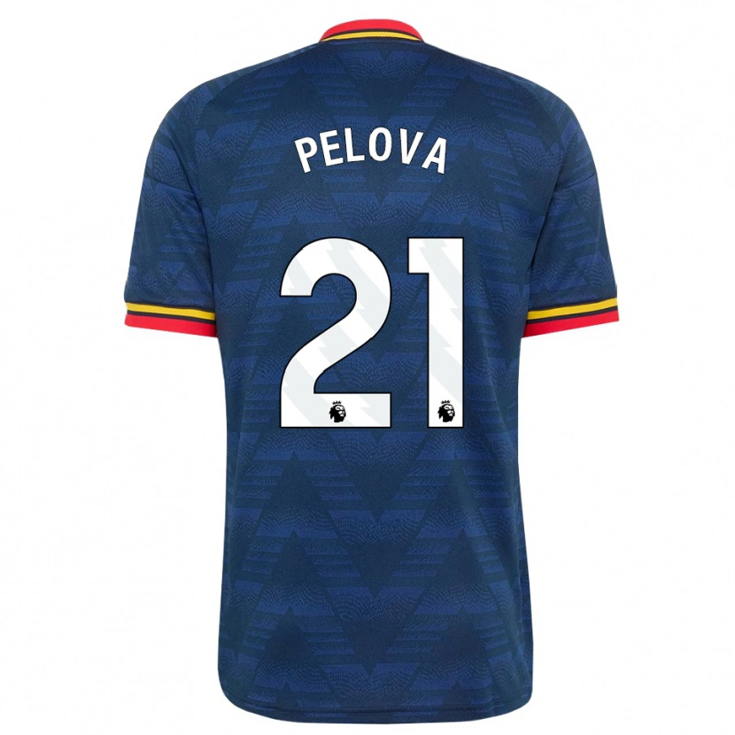 Danxen Kinderen Victoria Pelova #21 Middernachtblauw Geel Rood Uitshirt Uittenue 2026/27 T-Shirt