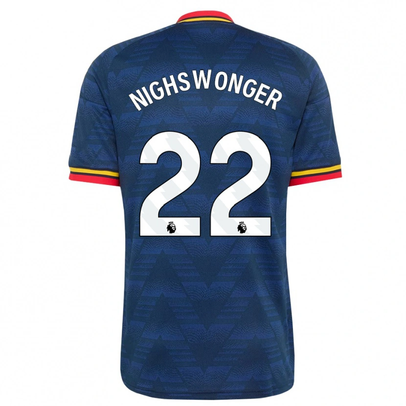 Danxen Kinderen Jenna Nighswonger #22 Middernachtblauw Geel Rood Uitshirt Uittenue 2026/27 T-Shirt