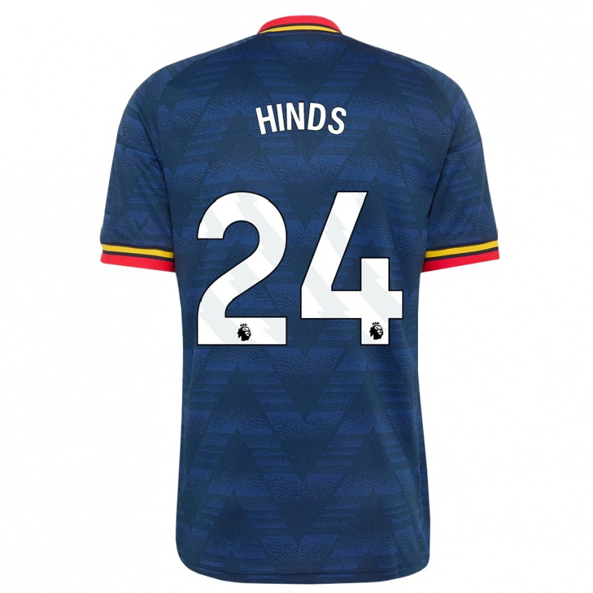 Danxen Kinderen Taylor Hinds #24 Middernachtblauw Geel Rood Uitshirt Uittenue 2026/27 T-Shirt