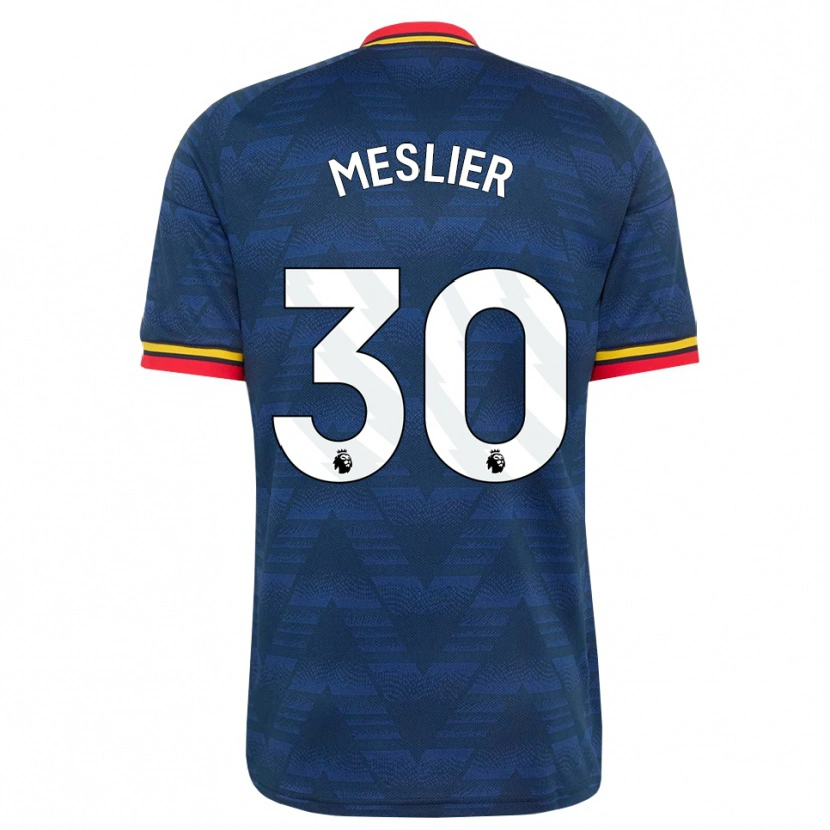 Danxen Kinderen Illan Meslier #30 Middernachtblauw Geel Rood Uitshirt Uittenue 2026/27 T-Shirt