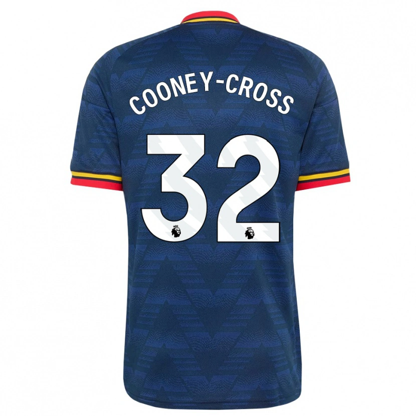 Danxen Kinderen Kyra Cooney-Cross #32 Middernachtblauw Geel Rood Uitshirt Uittenue 2026/27 T-Shirt