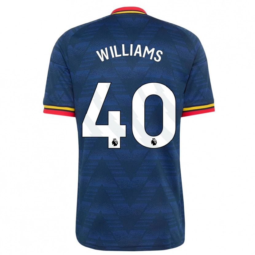 Danxen Kinderen Naomi Williams #40 Middernachtblauw Geel Rood Uitshirt Uittenue 2026/27 T-Shirt