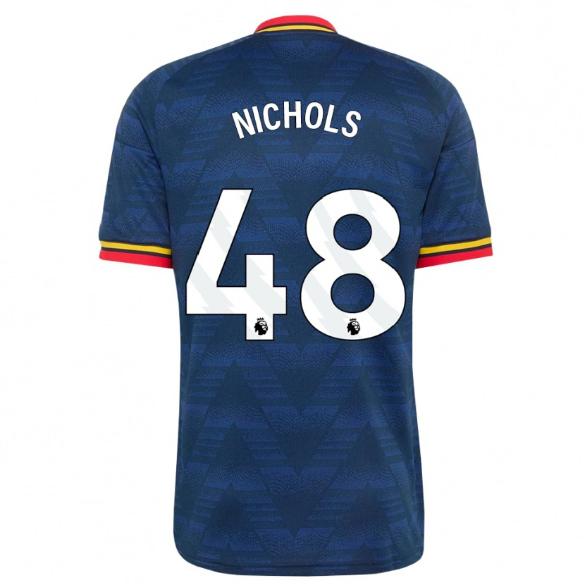 Danxen Kinderen Josh Nichols #48 Middernachtblauw Geel Rood Uitshirt Uittenue 2026/27 T-Shirt