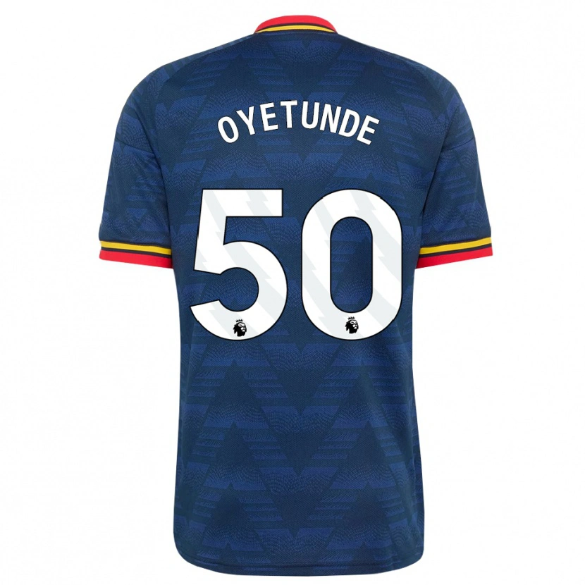 Danxen Kinderen Daniel Oyetunde #50 Middernachtblauw Geel Rood Uitshirt Uittenue 2026/27 T-Shirt