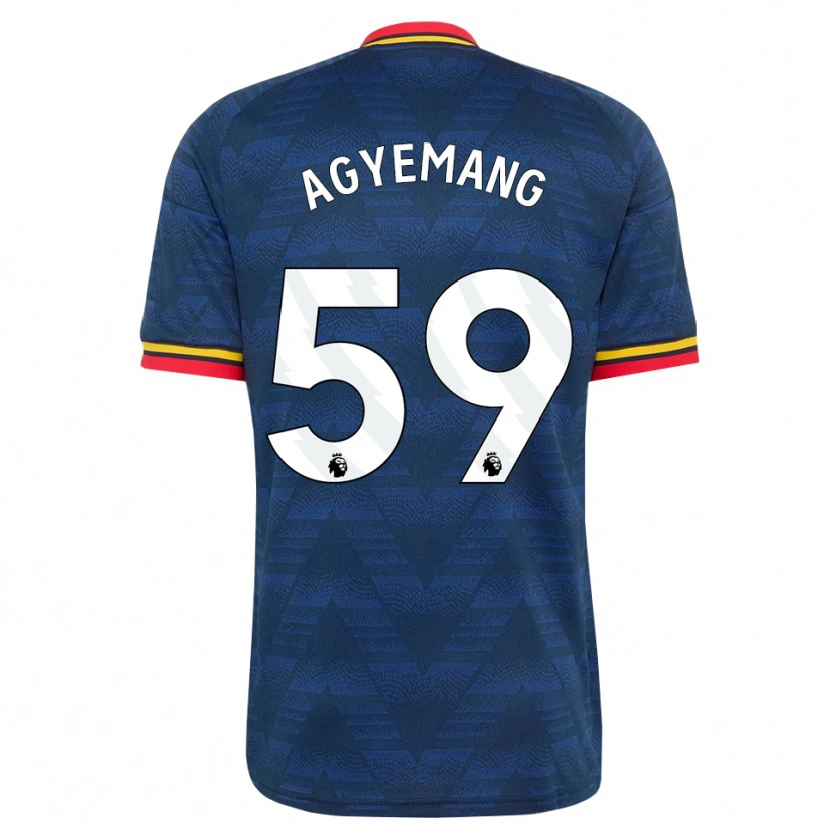 Danxen Kinderen Michelle Agyemang #59 Middernachtblauw Geel Rood Uitshirt Uittenue 2026/27 T-Shirt