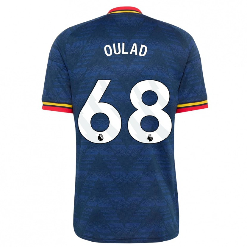 Danxen Kinderen Salah-Eddine Oulad M'hand #68 Middernachtblauw Geel Rood Uitshirt Uittenue 2026/27 T-Shirt