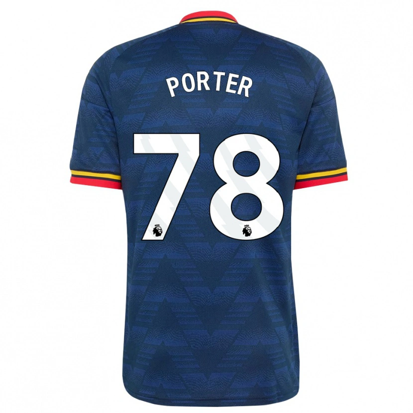 Danxen Kinderen Jack Porter #78 Middernachtblauw Geel Rood Uitshirt Uittenue 2026/27 T-Shirt