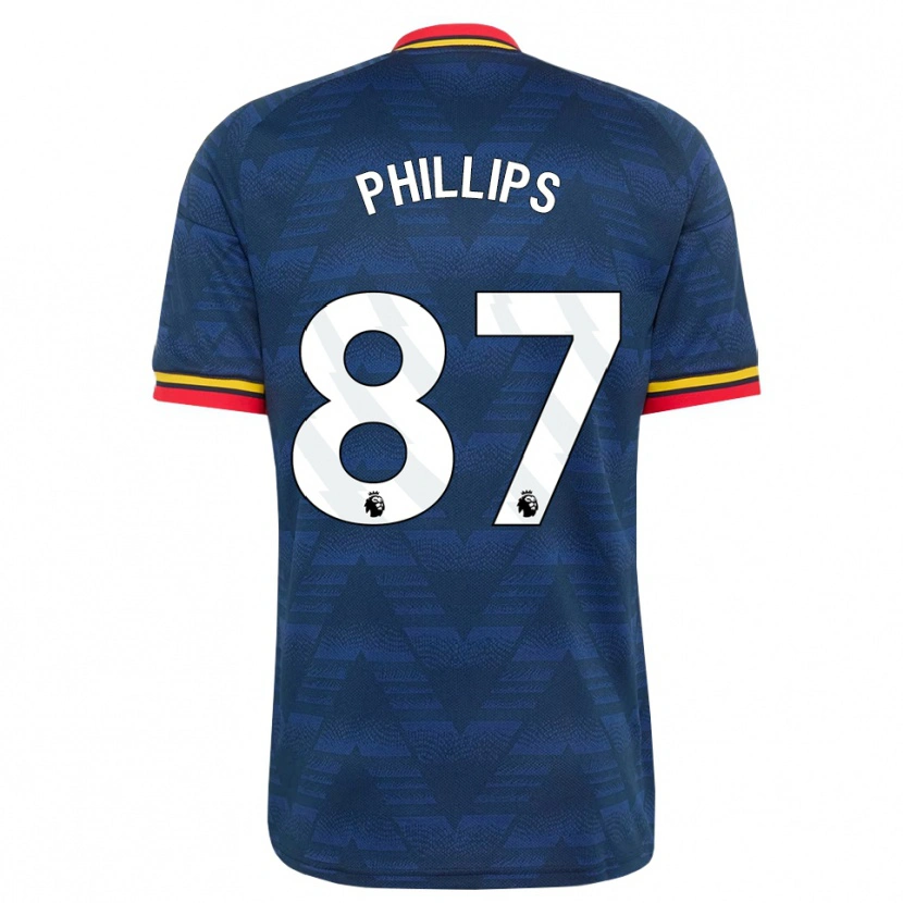 Danxen Kinderen Bowen Phillips #87 Middernachtblauw Geel Rood Uitshirt Uittenue 2026/27 T-Shirt