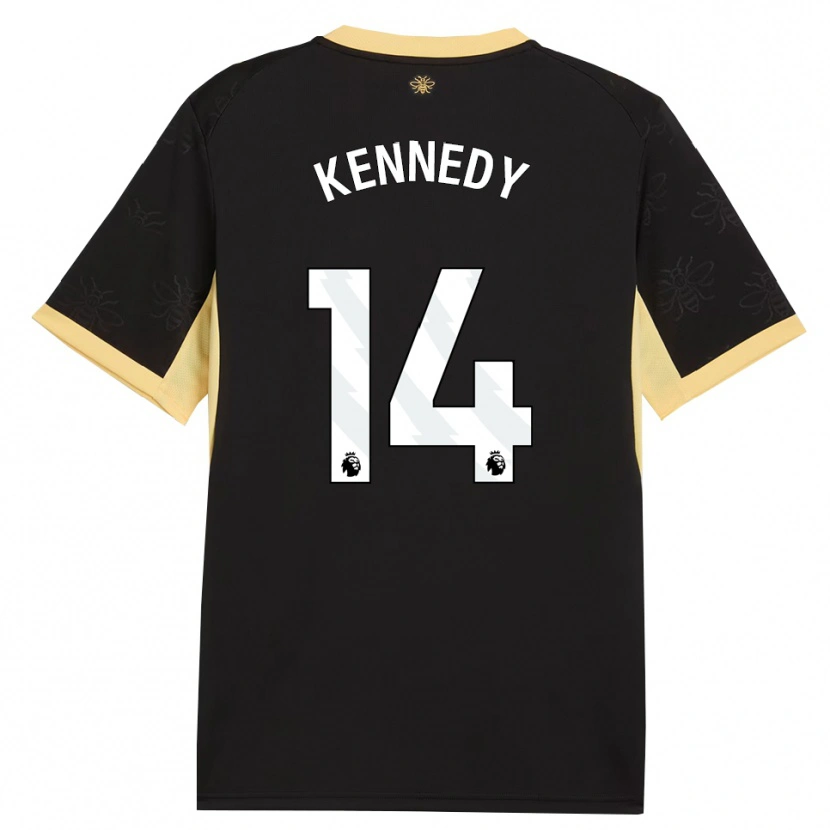 Danxen Kinderen Alanna Kennedy #14 Zwart Geel Uitshirt Uittenue 2026/27 T-Shirt