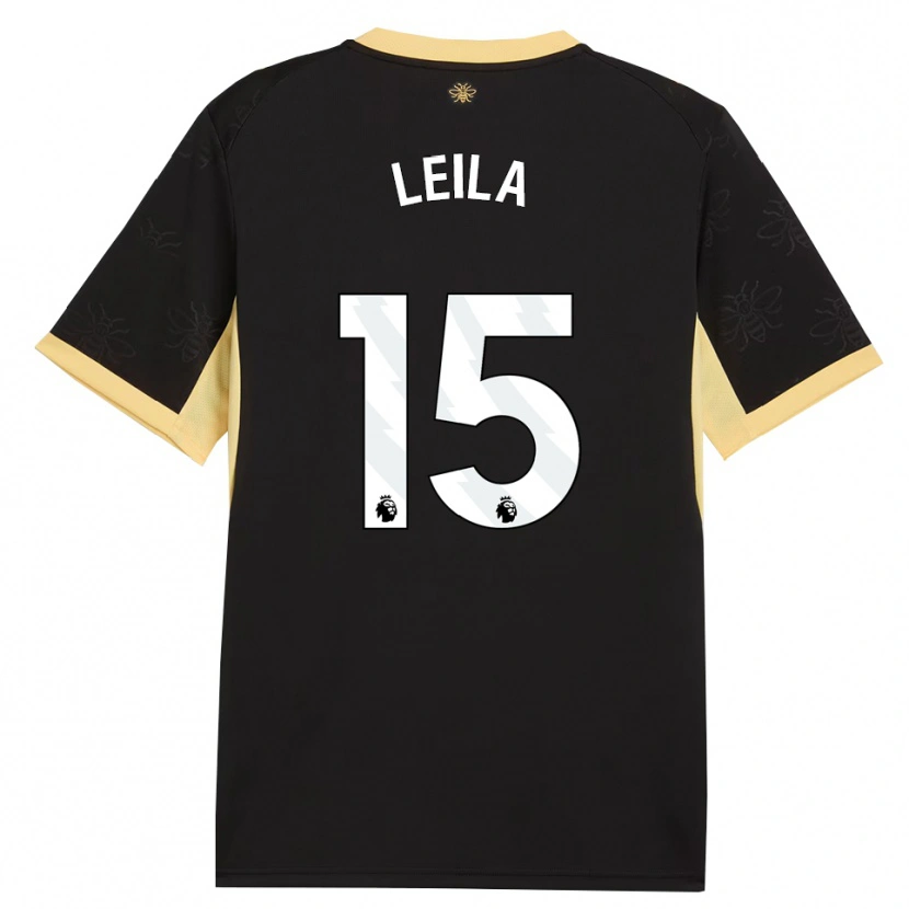Danxen Kinderen Leila Ouahabi #15 Zwart Geel Uitshirt Uittenue 2026/27 T-Shirt