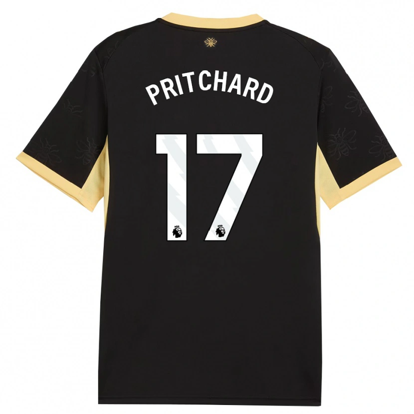 Danxen Kinderen Poppy Pritchard #17 Zwart Geel Uitshirt Uittenue 2026/27 T-Shirt