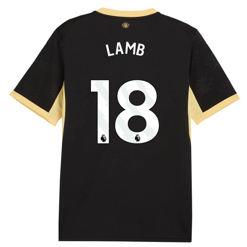 Danxen Kinderen Teddie Lamb #18 Zwart Geel Uitshirt Uittenue 2026/27 T-Shirt