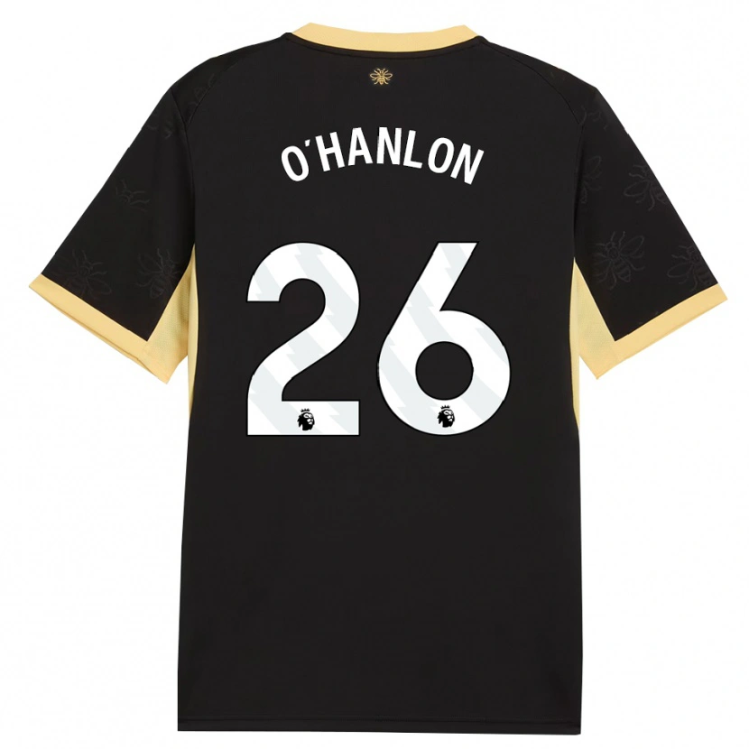 Danxen Kinderen Tara O'hanlon #26 Zwart Geel Uitshirt Uittenue 2026/27 T-Shirt