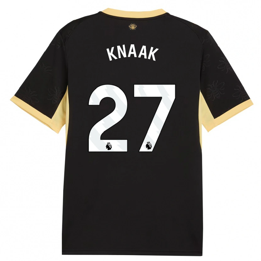 Danxen Kinderen Rebecca Knaak #27 Zwart Geel Uitshirt Uittenue 2026/27 T-Shirt