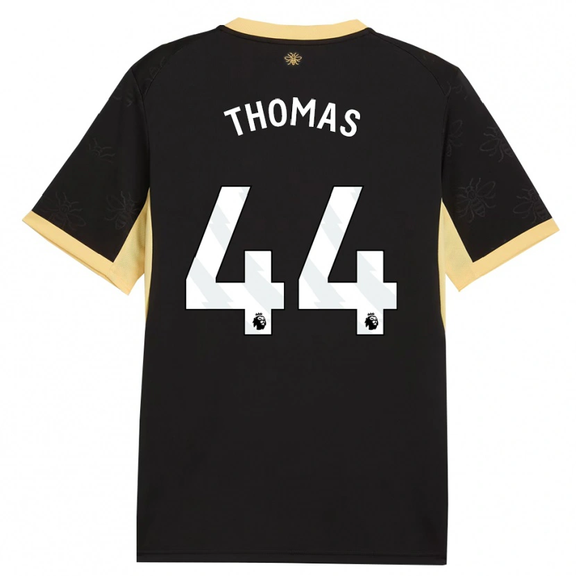 Danxen Kinderen Codie Thomas #44 Zwart Geel Uitshirt Uittenue 2026/27 T-Shirt