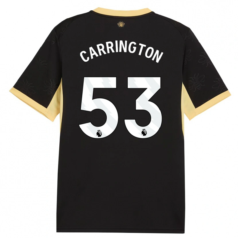 Danxen Kinderen Ezra Carrington #53 Zwart Geel Uitshirt Uittenue 2026/27 T-Shirt