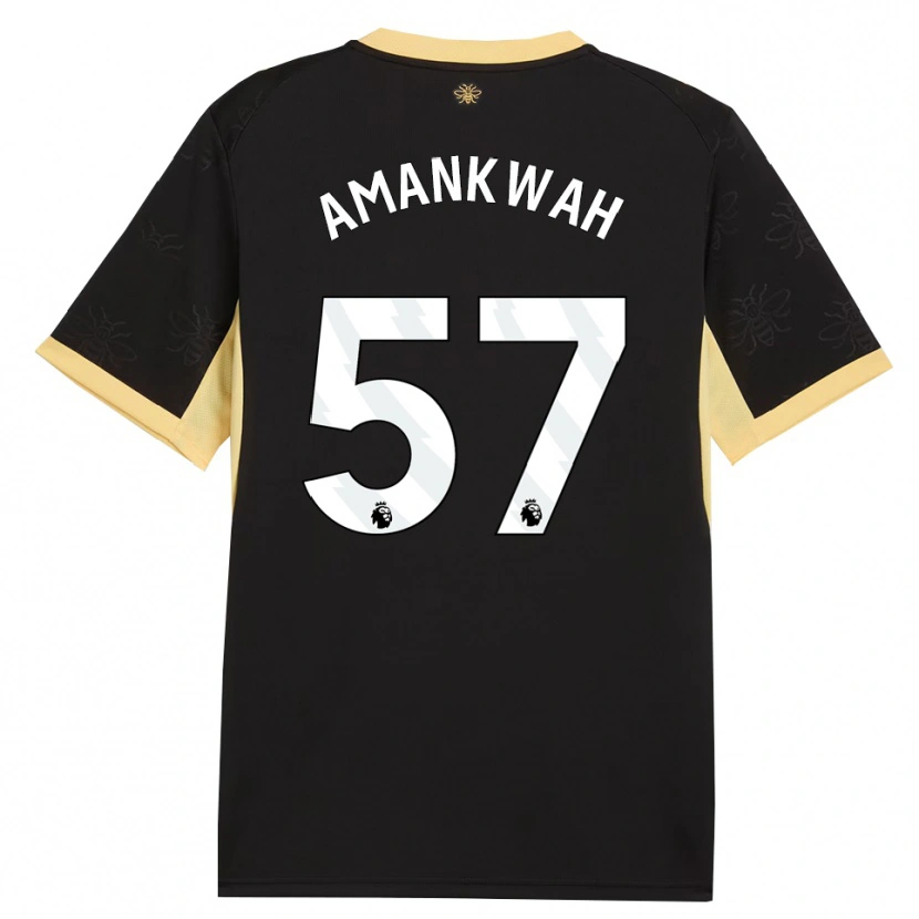 Danxen Kinderen Yeboah Amankwah #57 Zwart Geel Uitshirt Uittenue 2026/27 T-Shirt