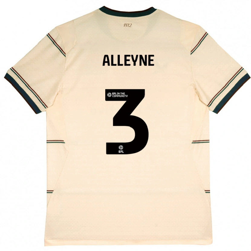 Danxen Kinderen Max Alleyne #3 Beige Bordeaux Uitshirt Uittenue 2026/27 T-Shirt