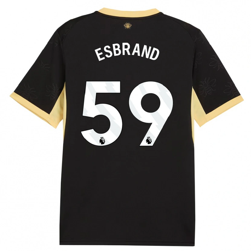 Danxen Kinderen Josh Wilson-Esbrand #59 Zwart Geel Uitshirt Uittenue 2026/27 T-Shirt