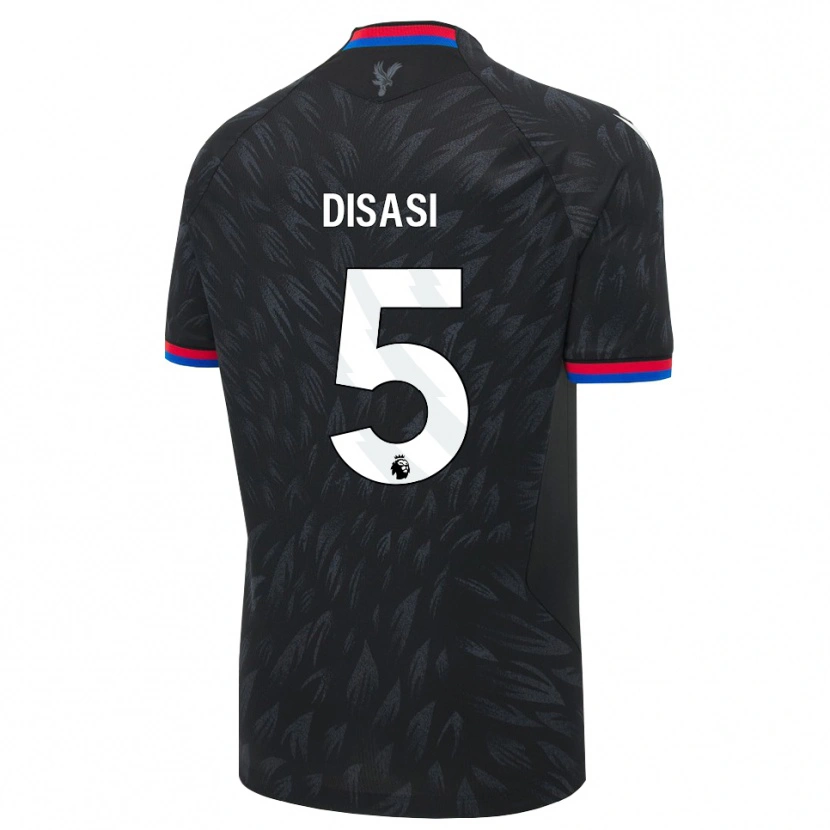 Danxen Kinderen Axel Disasi #5 Zwart Blauw Rood Uitshirt Uittenue 2026/27 T-Shirt
