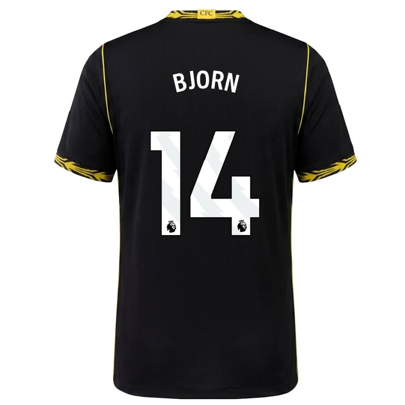 Danxen Kinderen Nathalie Björn #14 Zwart Geel Uitshirt Uittenue 2026/27 T-Shirt