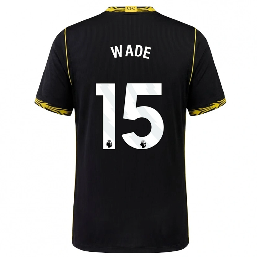 Danxen Kinderen Shaun Wade #15 Zwart Geel Uitshirt Uittenue 2026/27 T-Shirt