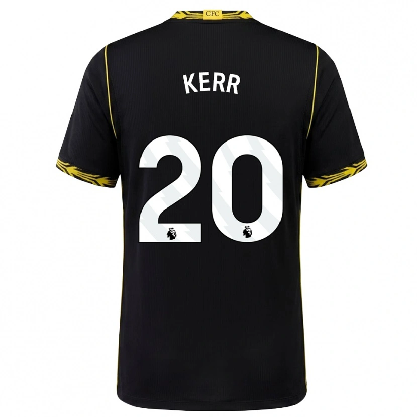 Danxen Kinderen Sam Kerr #20 Zwart Geel Uitshirt Uittenue 2026/27 T-Shirt
