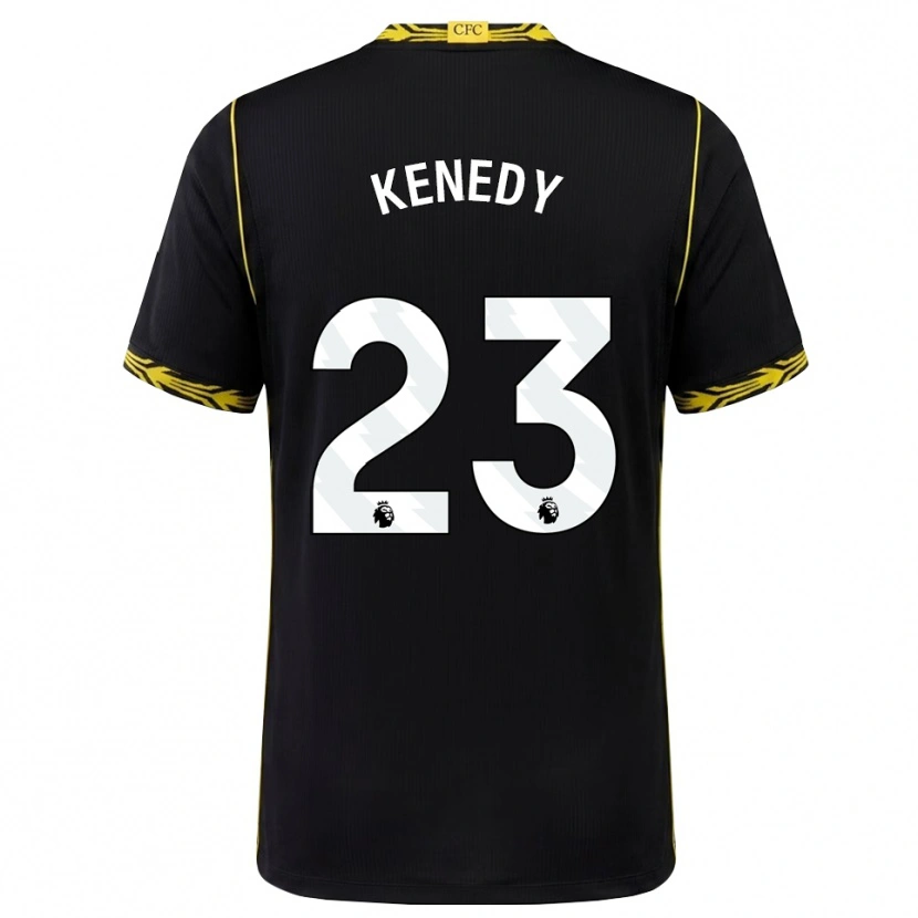 Danxen Kinderen Robert Kenedy #23 Zwart Geel Uitshirt Uittenue 2026/27 T-Shirt