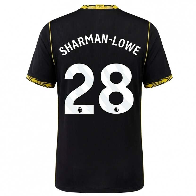Danxen Kinderen Teddy Sharman-Lowe #28 Zwart Geel Uitshirt Uittenue 2026/27 T-Shirt