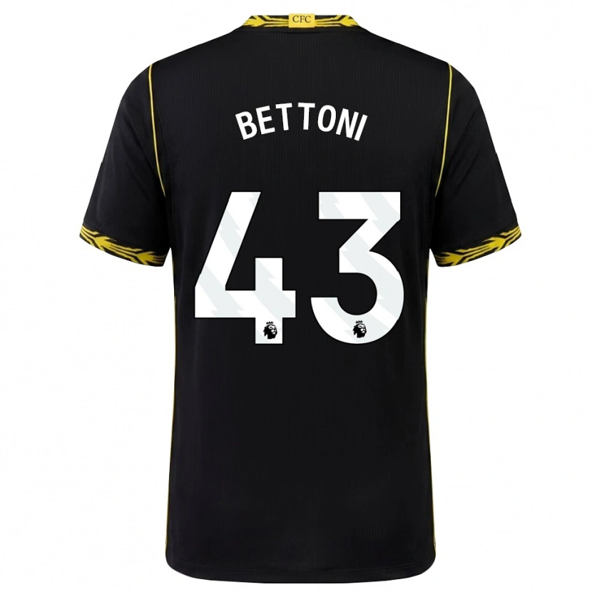 Danxen Kinderen Harrison Bettoni #43 Zwart Geel Uitshirt Uittenue 2026/27 T-Shirt